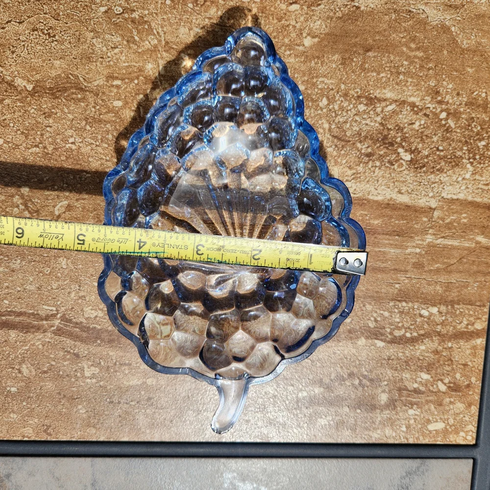 Anchor Hocking Light Blue Grape Cluster Candy/Trinket Dish